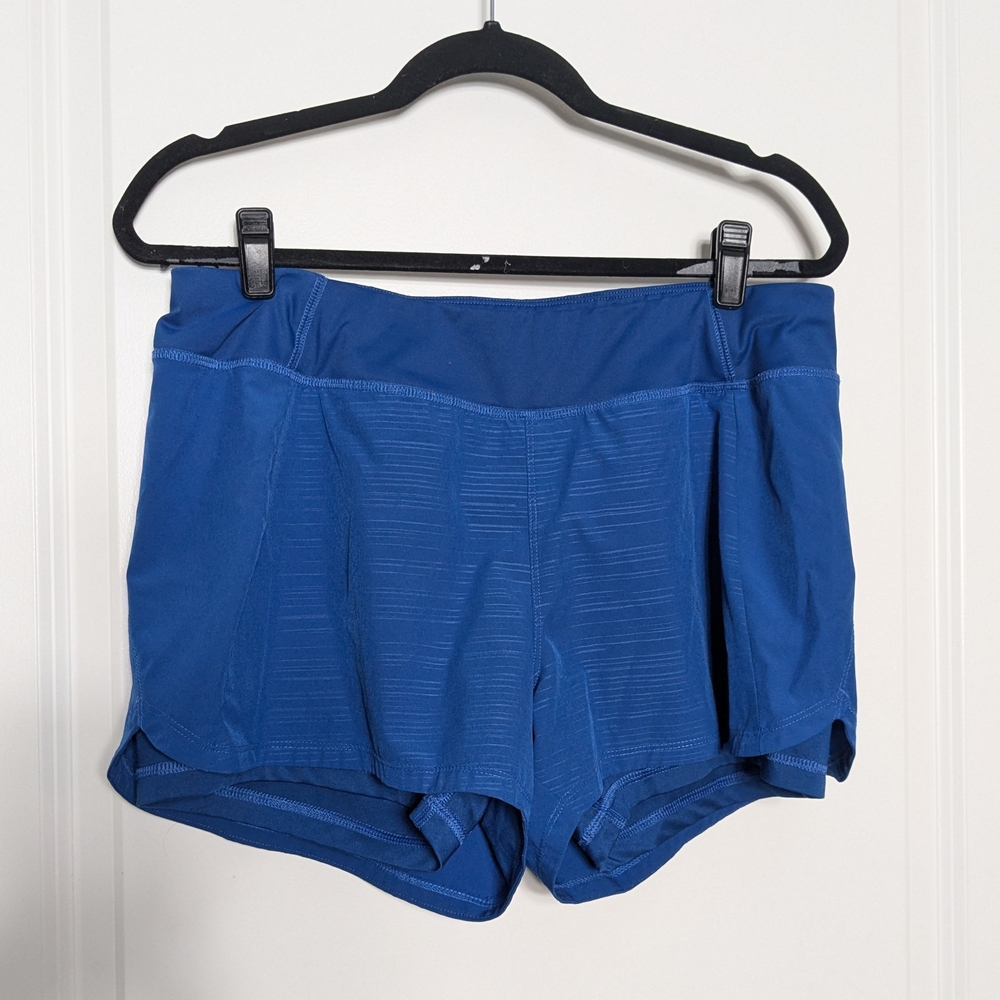 Layer 8 Quik Dry Active Shorts Women's Blue Lined Stretch Elastic Waist, Size S